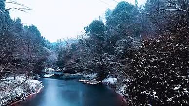 四川天台山雪景航拍视频的预览图